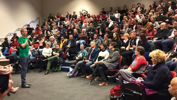 About 250 people attended a marriage equality mobilisation rally in Canberra on Thursday night.