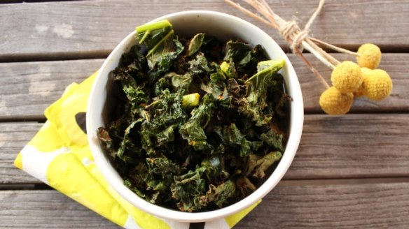 Amanda Ford spiced kale chips fibre recipes for Good Food health story.