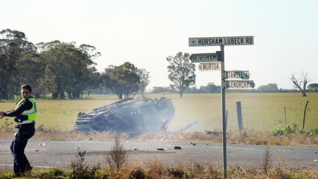 The crash at Lubeck, near Horsham, in which a woman died.