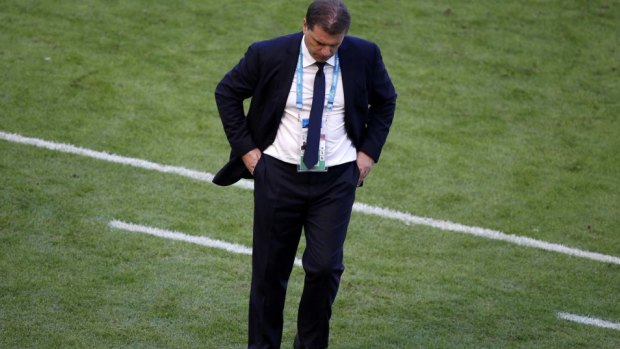 Disappointed: Socceroos coach Ange Postecoglou.