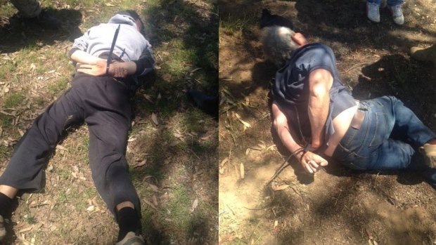 Gino and Mark Stocco were captured at a property near Dunedoo in NSW's  central west on Wednesday. 