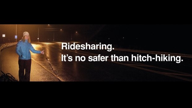 The NSW Taxi Council's ad about ride sharing.