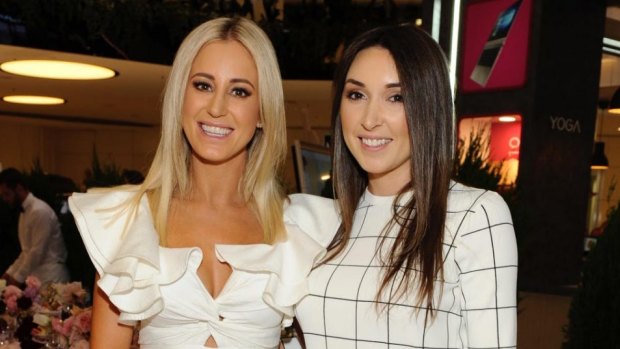 Roxy Jacenko and Jessica Ingham at the high tea for Love Yours Sister at Westfield Parramatta on Friday.