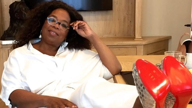 Ahead of her Australia and New Zealand tour, Oprah Winfrey has offered up these sparkling Louboutin peep-toes to be auctioned on eBay for Melbourne based charity, One Girl.