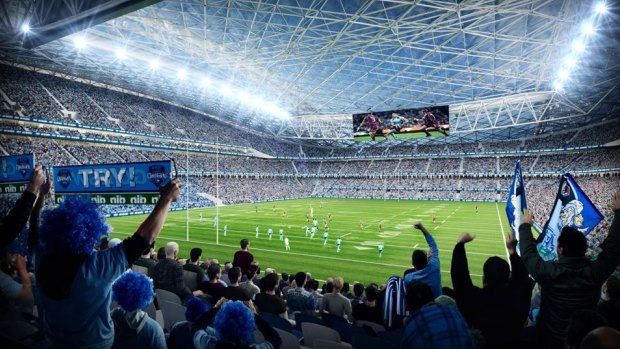 Rectangular change: An artists impression of the proposed design for ANZ Stadium.