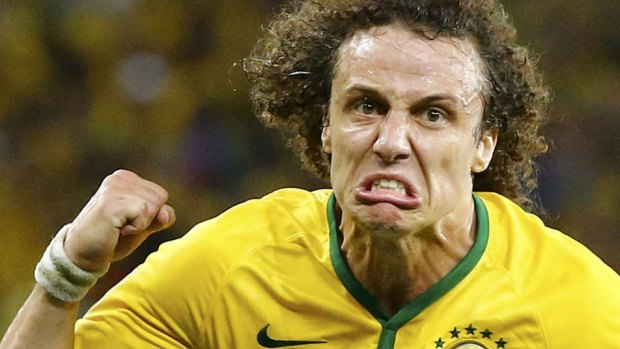 Goal machine: defender David Luiz has scored twice at this World Cup.
