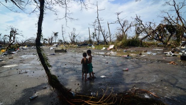 Devastation: Tacloban, Philippines, after Typhoon Haiyan in November 2013.