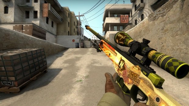 Extremely rare Counter-Strike skins such as this one trade for thousands of dollars.