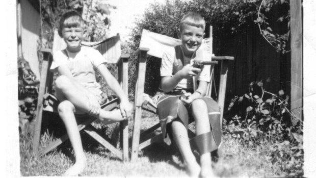 Neil von Schill and Malcolm Brown as children.