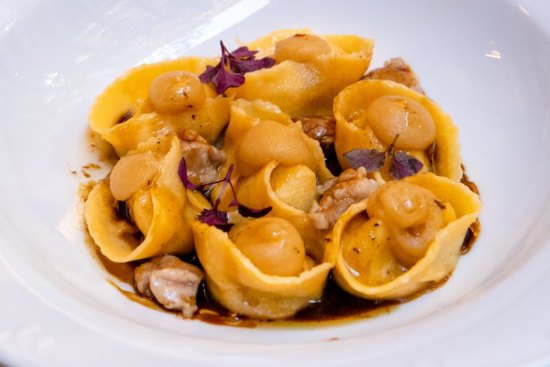 Tortelli cacio e pepe.