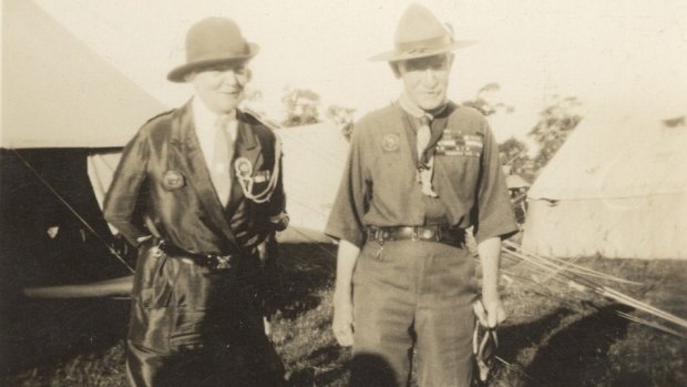 Wilson pictured with Lord Baden Powell.