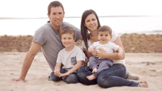 Damien, Melissa, Koda and Hunter Little. Mr Little deliberately drove off the wharf in a murder-suicide.