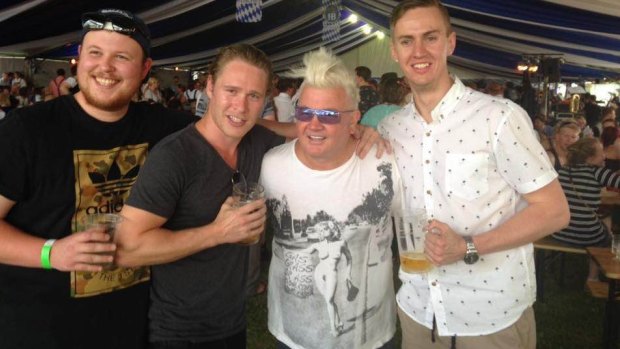 Geelong mayor Darryn Lyons at the beer festival yesterday.