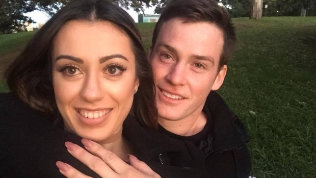Young lovers: Luke Keary and Amy Bugeja.