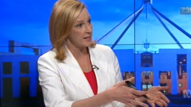 Leigh Sales interviewing Prime Minister Malcolm Turnbull.