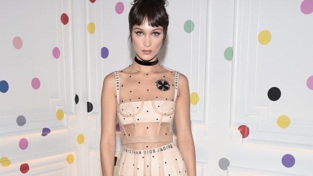 Model and 2016 'It Girl' Bella Hadid, dressed in Dior.