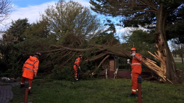 The storm that hit Canberra on Tuesday wreaked havoc at Bungendore.