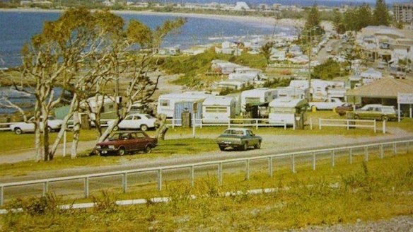 Mooloolaba Beach Caravan Park in the 1970s. 