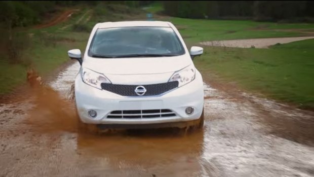 The Nissan Note with super-hydrophobic paint that repels standing water and road spray from creating dirty marks on a car's surface.