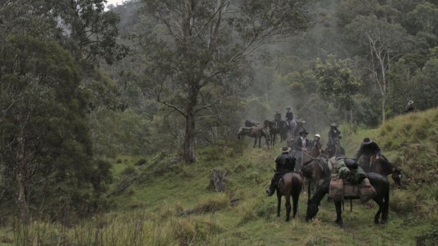 Saddle up: Horsemen in the remote Blue Mountains valley.