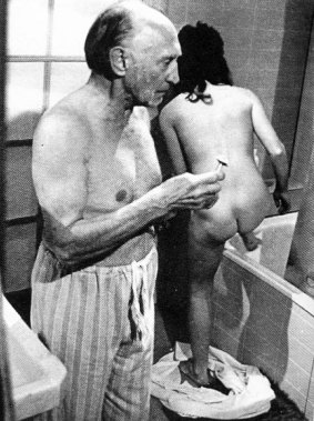Nude and rude: <i>Number 96</i> actor Ron Shand and friend.