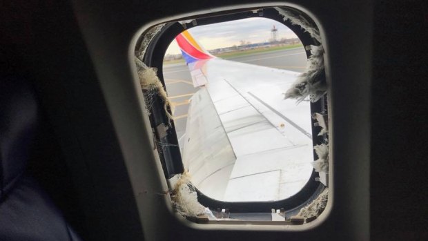 Passenger Marty Martinez filmed a Facebook Live video on board a Southwest Airlines flight that made an emergency landing at Philadelphia airport.