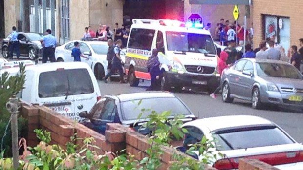 Witnesses called triple zero after the 23-year-old man was shot in Arncliffe on Monday afternoon. 
