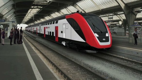 A image handout from the NSW government on what the trains might look like