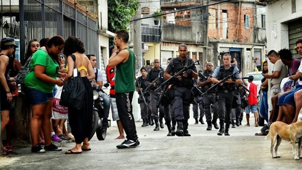 Complexo do Alemao is believed to have the heaviest police presence of all favela communities in Rio, and the highest crime rate. 