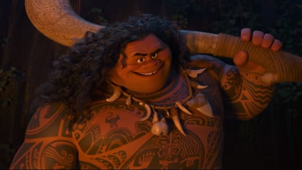 Dwayne 'The Rock' Johnson plays Polynesian demi-god Maui.