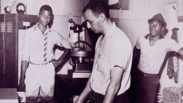 Pioneers: (From left) Owen Gray, Graeme Goodall and Clement "Lord Coxcone" Dodd at Federal Studios.