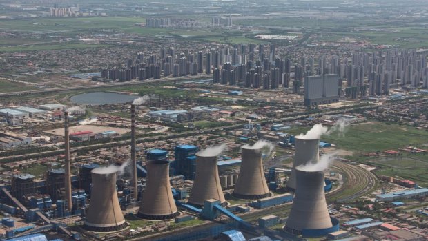 Coal-fired power plant in Tianjin, China