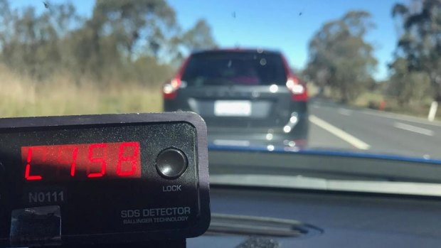 NSW Police detected an ACT-registered vehicle driving at 158km/h on the Kings Highway near Braidwood.