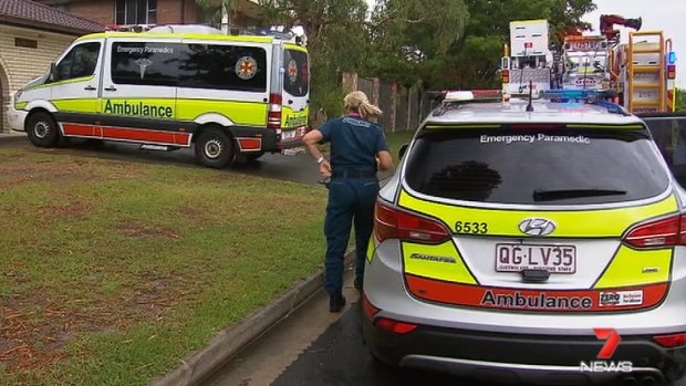 Four people were assessed after a lighting strike to a house at Miami on the Gold Coast.