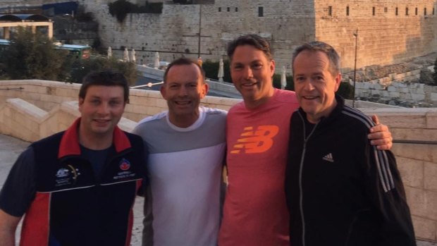 Tony Abbott recently attended the Australia-Israel-UK Leadership Dialogue. Labor's Bill Shorten and Richard Marles, and Victorian state MP Tim Smith, were also on the trip.
