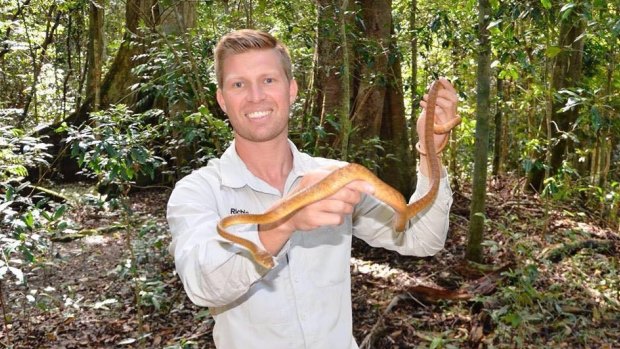 Sunshine Coast snake catcher Richie Gilbert.