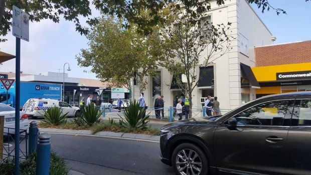 The scene of an attempted armed robbery at a Brighton jewellery store.