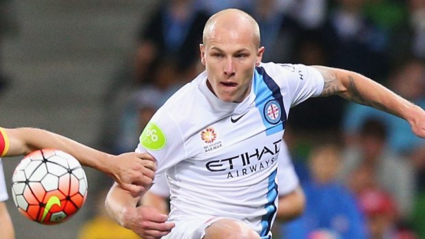 Melbourne City midfielder Aaron Mooy is one of four players from his club featured in the Professional Footballers Australia team of the year.  
