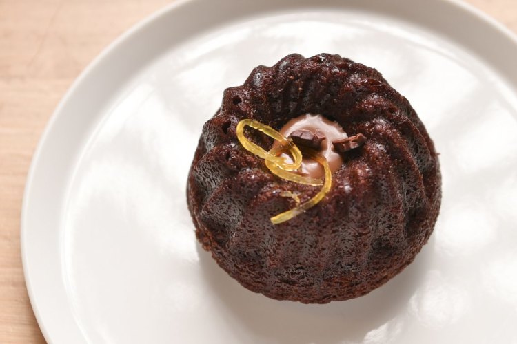 Chocolate olive oil bundt cake from Mork Chocolate.