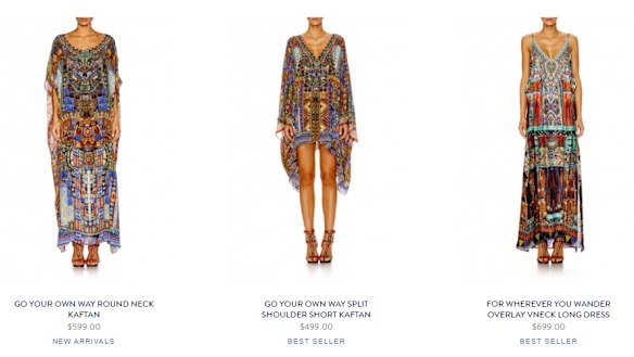 Camilla Kaftans sell for upwards of $499. 