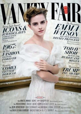 Emma Watson on the cover of the March edition of Vanity Fair. Photograph by Tim Walker. Styled by Jessica Diehl.