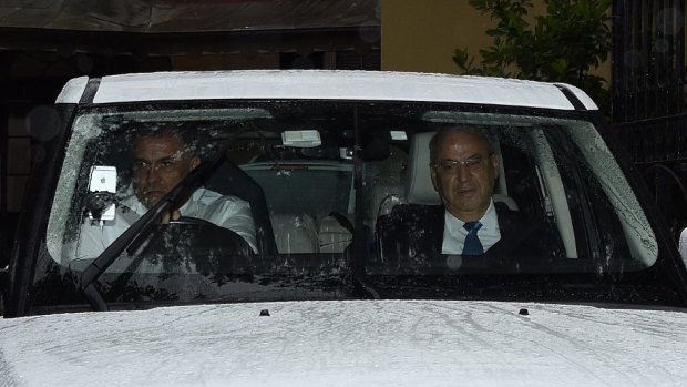 Eddie Obeid (right) on his way to the Supreme Court on Thursday.