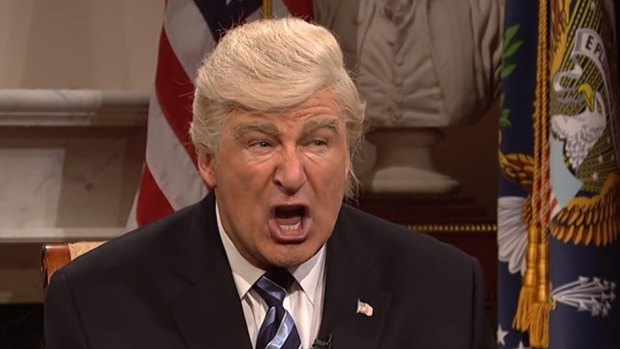 Alec Baldwin as Trump on Saturday Night Live.