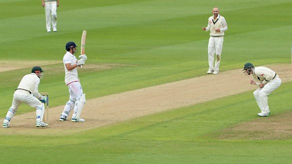 Unbelievable grab: England captain Alastair Cook is caught by Adam Voges.