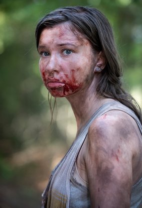 Enid (Katelyn Nacon) is almost indistinguishable from a walker after she devours a tortoise.