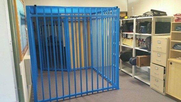 The cage in a Canberra school which led to an independent review.