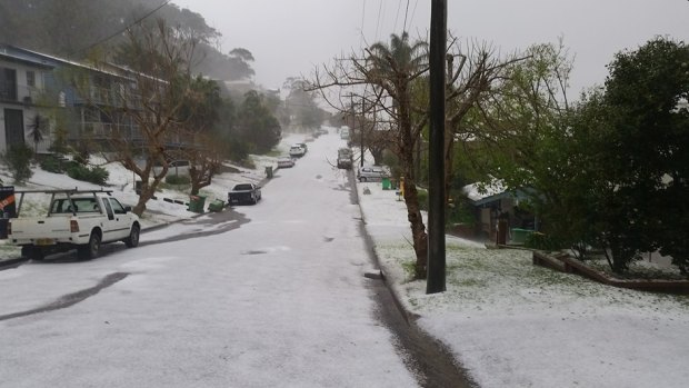 The intense Central Coast NSW hailstorm taken from Wamberal.