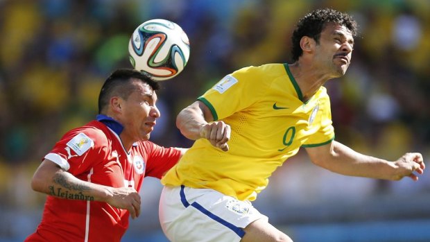 Struggling in attack: Fred has failed to impress for Brazil.