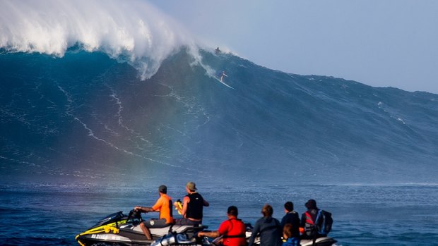 Mark Visser catching a wave last week.