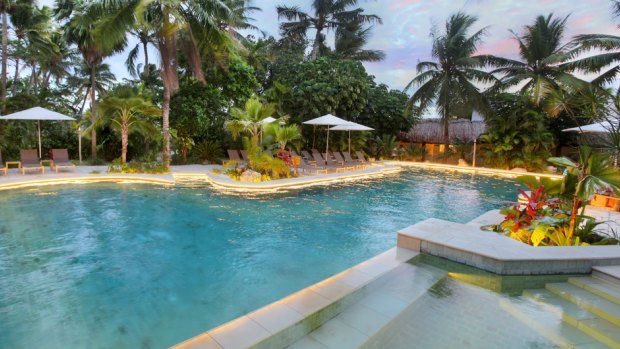 Luxurious pool at Castaway Island, Fiji.